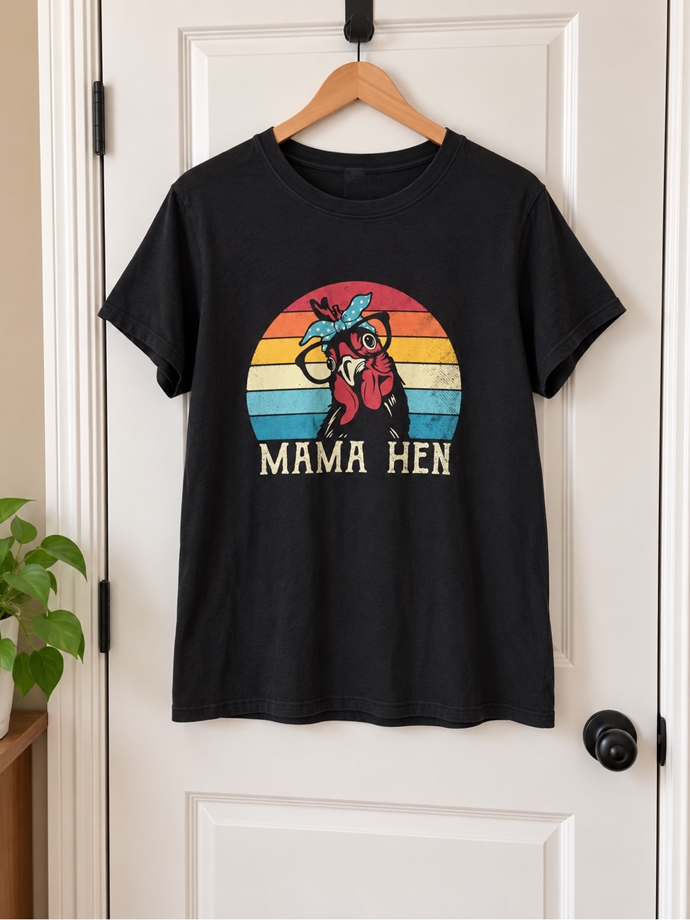 Mama Hen Graphic Tee - Black